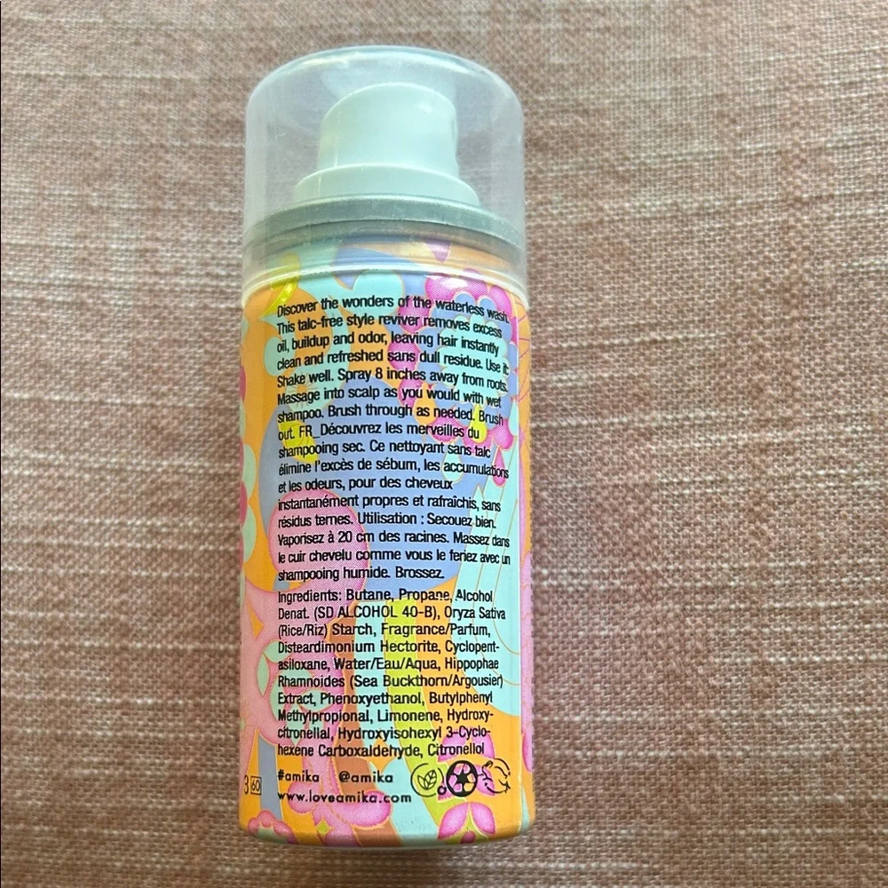 Amika Perk Up Dry Shampoo - Vibrant Yellow and Pink *New/Never Opened*